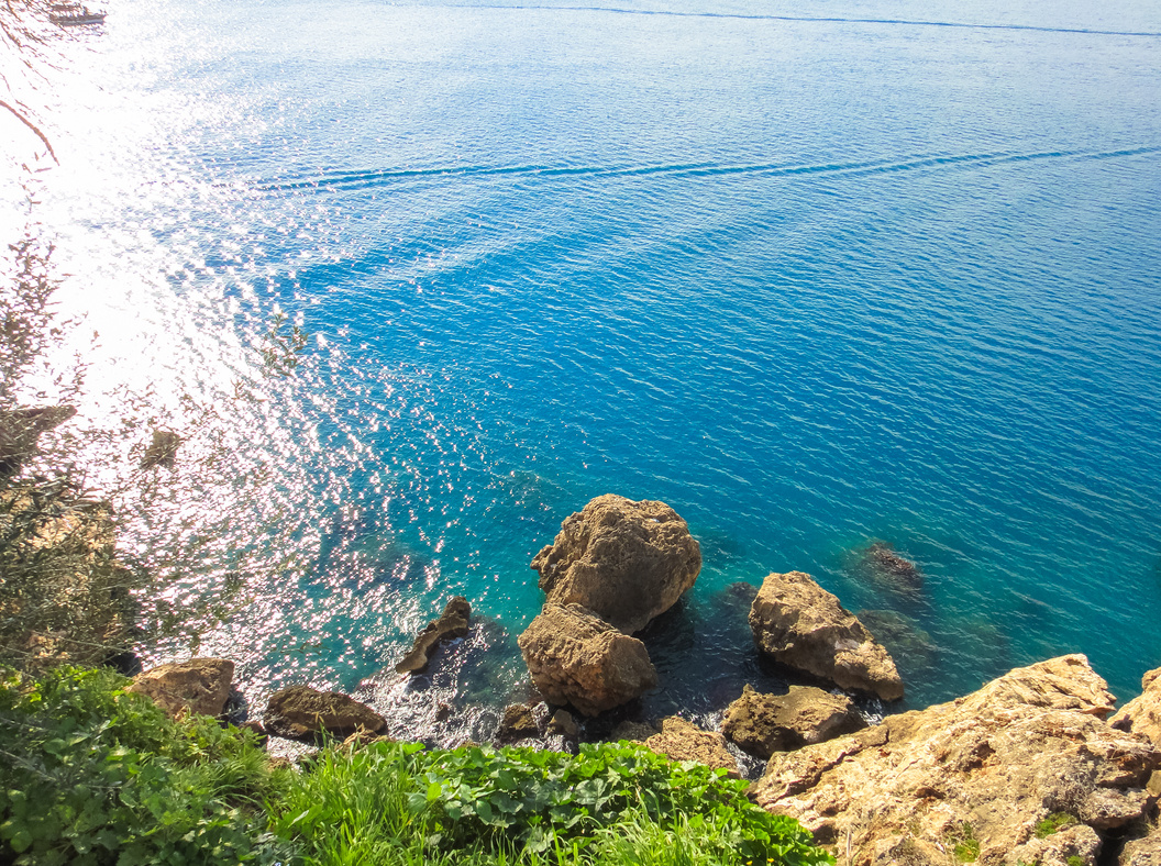 Mediterranean sea coast in Antalya. South of Asia Minor